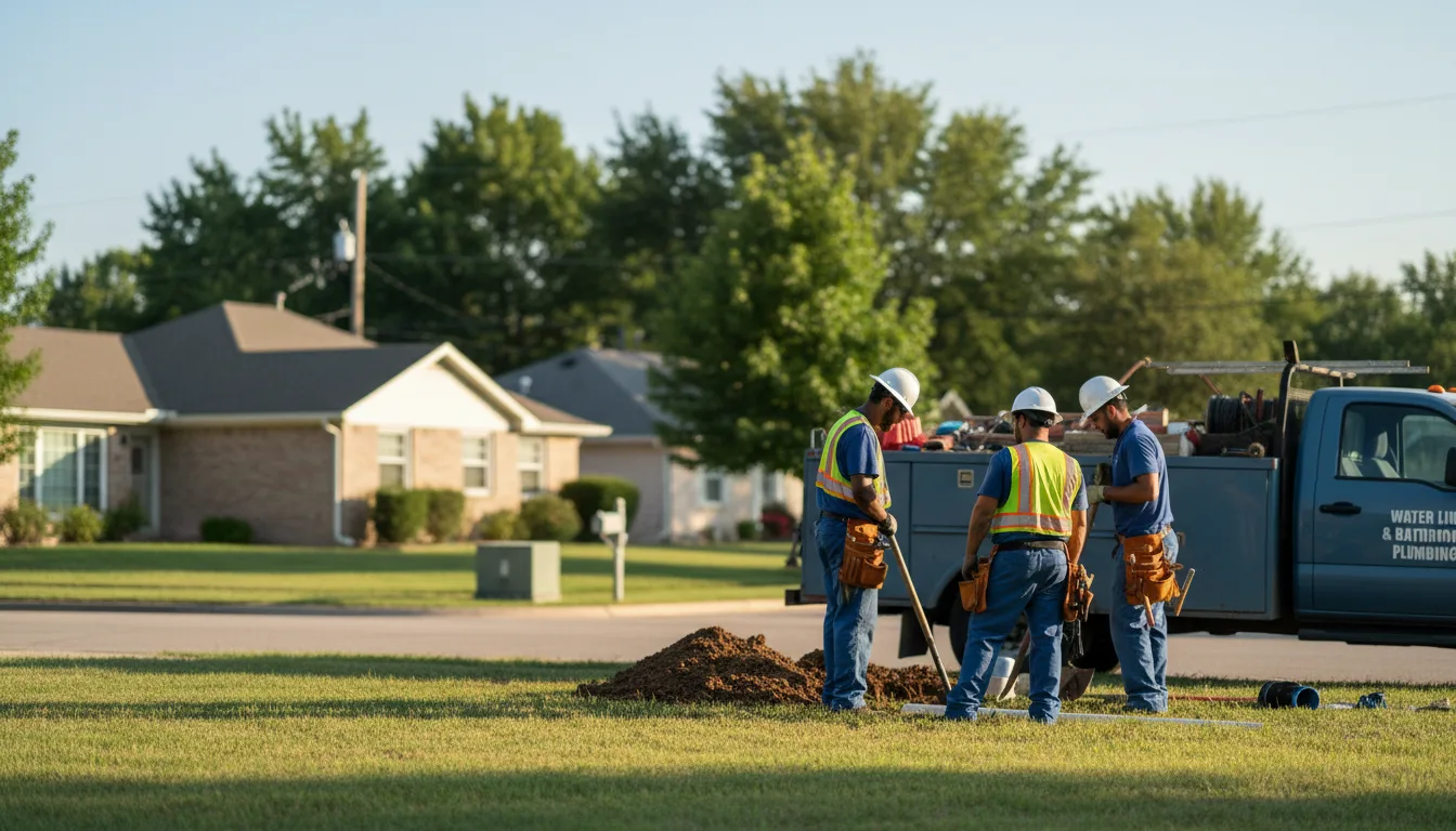Residential water line and bathroom plumbing service in Lizella, GA